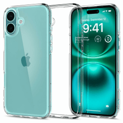 Spigen für iPhone 16 Hülle [Anti Vergilbung] Ultra Hybrid Handyhülle iPhone 16 Case Transparent Durchsichtig Dünn Schlank Slim -Crystal Clear iPhone 16 Crystal Clear
