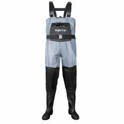 Night Cat Wathose Herren Damen Frauen Wathose mit Stiefeln wasserdichte Atmungsaktive Crosswater Blau Waders UK 7/EU 41 Blau