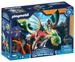 PLAYMOBIL DreamWorks Dragons 71083 Dragons: The Nine Realms - Feathers & Alex, Dragons-Figur und Spielzeug-Drache, Spielzeug für Kinder ab 4 Jahren Einzeln