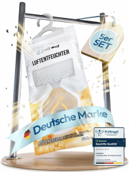 PEARWAY Luftentfeuchter Beutel XL 5x250g I Feuchtigkeitsabsorber I Moisture Absorber I Luftentfeuchter Fenster I Luftentfeuchter Schrank I Entfeuchter Beutel I Fenster Entfeuchter Entfeuchter Schrank 5x 250g Blütenzauber