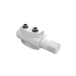 Heilmetz® Multiblock Set für Heizkörper Anschlussarmatur mit Thermostat 50mm Ventil-Armaturen Heizungszubehör Eck- und Durchgangsform Wandanschluß Anschlußgarnitur (1 Stück, Weiß | Typ 2) 1 Stück Weiß | Typ 2