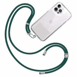 TBOC Band Handykette Schlüsselband Kette Handyschnur Zum Aufhängen Nacken Umhängen Universal für Handy mit Pad Handyband Patch Karabiner Hülle Handyhülle Lanyard Schlüsselbänder Dunkelgrün