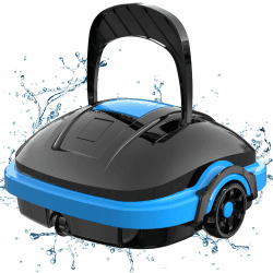 WYBOT Poolroboter, Poolsauger Akku mit Dual-Motor, Selbstparken, Starke Saugkraft, Automatische Poolreiniger für Aufstell-/Einbauschwimmbecken bis 50m²