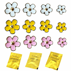 ATMWM 12 Stück Gänseblümchen Auto Lufterfrischer, Auto Lufterfrischer Clip Blumen, Auto Diffuser für Auto Zubehör Innenraum, Lufter frischer Agent mit 9 Stück Aromatherapie Tabletten