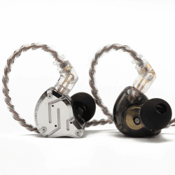 LINSOUL KZ ZS10 Pro,4BA+1DD 5 Treiber In-Ear-Monitor,HiFi Kabelgebundene Ohrhörer,Gaming-Kopfhörer,Hybrid IEM Kopfhörer mit Edelstahlfrontplatte,abnehmbares versenktes 2Pin Kabel (Mit Mic,Schwarz) Mit Mic Schwarz