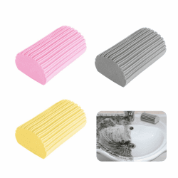 3 Stück Staubs Chwamm Schmutzradierer Putzschwamm SpüLschwamm KüChenschwamm Wiederverwendbar、Multifunktionale FüR Fenster, Jalousien, HeizköRper, Spiegel, Sofas (Grau, Pink, Gelbe)