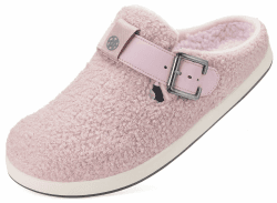 Hausschuhe Damen Herren Gefütter Clogs Winter Bequeme Wärme Plüsch Flauschige Haus Pantoletten Gartenschuhe Schlappen Schuhe Mit Polar Fleece-Futter 41 EU Pink