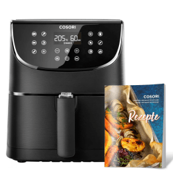 COSORI Heißluftfritteuse 3,5L & Multikocher, mit 13 Programmen, 1500W, Airfryer XL für 1-3 Personen, 100 Deutsch Rezeptheft, Digitalem One-Touch Screen, Vorheizen&Warmhalten, Shake-Modus 3.5L Rabenschwarz