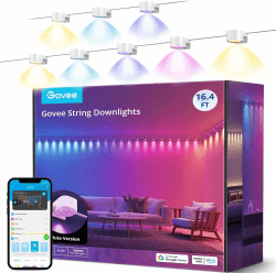 Govee Smart RGBIC Wandleuchte Innen, Led Wandleuchte Kompatibel mit Alexa, WiFi Wandlampe für Party, Musik Sync, Wandleuchte Dimmbar Innenbeleuchtung für Wohnzimmer, Weiß, 5M 5M Weiß