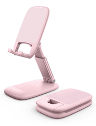 Lamicall Handy Ständer Verstellbare, Handy Halterung - Faltbarer Handyhalterung, Halter für iPhone 16 15 14 Pro Max Plus, 13 12 Pro Max Mini, 11 Pro, Xs Max, X, 8, 7, SE, Samsung S24 S23, Smartphone rose gold