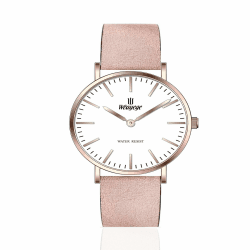 Weayege Ultradünne Minialistische Damenuhren,Damen Analog Quarz Armbanduhr,Damen Uhren Lederband Luxus Quarzuhren wasserdichte Mode Kreative Armbanduhr für Damen Ip-rosa- Roségold-weiß