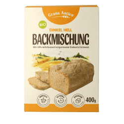 Grana Antico BIO-Dinkel-Backmischung hell für Brotbackautomat und Backofen, auch für Brötchen, Baguette oder Pizza 400g