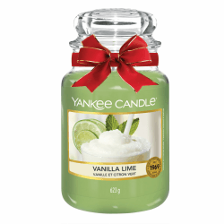 Yankee Candle Duftkerze im Glas (groß) | Vanilla Lime | Brenndauer bis zu 150 Stunden Große Kerze im Glas Vanilla Lime