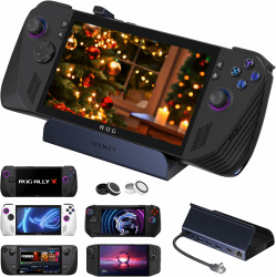 iVANKY 8-in-1 ROG Ally X Dock mit HDMI 2.1 4K@120Hz, 1Gbps Ethernet, 3*USB-A 3.0, 100W USB-C Ladung, Docking Station Kompatibel mit ASUS ROG Alloy X/Lenovo Legion go/Valve Steam Deck OLED/MSI Claw 4K@120Hz Ohne Netzgerät