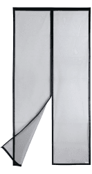 Apalus VP Fliegengitter Tür, Magnet Insektenschutz Balkontür 120x220 cm, 2 x Langlebiger als der Apalus Klassiker, Katzenkrallen Sicher, Stärkere Magneten, 3.8 cm Breites Klettband, Nicht Kürzbar 120x220 cm Schwarz