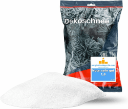 Kunstschnee täuschend echt & weich - fluffiger Schnee - glitzernder Streuschnee Dekoschnee als Deko Dekoration an Weihnachten 1
