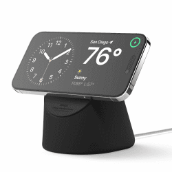 elago MS1 Ladestation Kompatibel mit MagSafe Ladegerät, Premium Ständer Kompatibel mit iPhone 16, 15, 14, 13, 12 Serie, Designed für Standby-Modus (ios 17) [Ladegerät Nicht enthalten] (Schwarz)