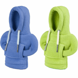 LISEFO 2 Stück Auto Schaltknauf Abdeckung Blau&Grün Schaltknauf Hoodie-Abdeckung Universal Schaltknauf Hoodie Shifter Dekoratives Autozubehör Kreativer Auto Schaltknauf Hoodie