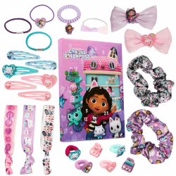Gabby's Dollhouse Adventskalender 2024 für Mädchen mit Haar-Accessoires
