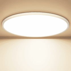 OUILA LED Deckenleuchte Flach Rund - Ø40CM Deckenlampe LED 36W 4000K 3600LM IP44 Wasserdichte Badezimmer lampe, Küchenlampe Deckenleuchte Neutralweiß für Küche Bad Schlafzimmer Flur Keller 40cm 4000k