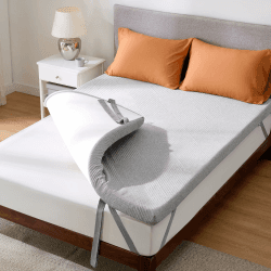 Bedsure Matratzen Topper 180x200cm, 7,5cm Höhe Matratzentopper, H2&H3 Gel Memory Foam Matratzenauflage für Boxspringbett Wohnwagen Schlafsofa, mit Abnehmbaren und Waschbaren Bezug, Grau Grau 180X200 cm