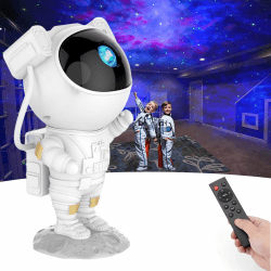 SFOUR sternenhimmel projektor Galaxie Nachtlicht, Kinderzimmer Dekor, ästhetisch, verstellbarer Kopfwinkel, Geschenk für Kinder, Erwachsene, Zuhause, Party, Deckendekoration Weißer Astronaut