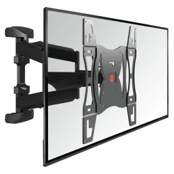 Vogel's Base 45 L schwenkbare TV Wandhalterung für 40-80 Zoll Fernseher, max. 45 kg, bis zu 180° Schwenkbar, neigbar, Fernsehhalterung, max. VESA 600x400, Universelle Kompatibilität, TÜV-Zertifiziert 40 - 80" 180°
