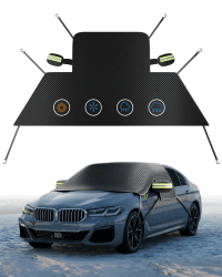 CUBTEM Frontscheibenabdeckung Winter, 2024 Upgrade Auto Scheibenabdeckung für Front- und Seitenscheiben sowie Türgriffschutz, Schutz vor Schnee, EIS, Frost, UV und Staub für Autos und SUVs