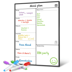 A3 Wochenplaner Abwischbar, Magnettafel Küche von SmartPanda - Wochenplaner Magnetisch, Magnettafel Kühlschrank und Whiteboard Wochenplaner - Magnetisches Whiteboard für Familie, auf Deutsch