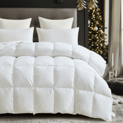 Degrees of Comfort Daunendecke 200x200cm 90% Daunen 10% Federn Ganzjahresdecke, Bezug aus 100% Baumwolle, Füllgewicht: 920 gr., Allergikergeeignet,Oeko-Tex Standard 100 200 x 200 cm Ganzjahresdecke