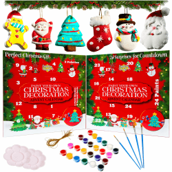 KreativeKraft DIY Adventskalender 2024, 24-Tage-Countdown-Kalender, Kreiere Deine eigene Deko zum Weihnachtsschmuck