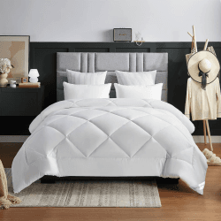 WAVVE Bettdecke 200x200 cm Winterdecke Warm, Steppdecke Winter XL 450 GSM Mikrofaser Duvet 200x200cm, Weiche Kuschelige Steppbettdecke Weiß 200 x 200 (1800g Füllung) 200 x 200 cm Weiß