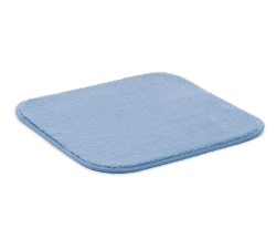 Gözze - Premium Rutschfester Badteppich, RIO, 100% Microfaser, 50 x 45 cm - Blau 45 x 50 cm (Rechteckig) ohne Ausschnitt Blau