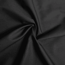designers-factory Popeline Stoff aus 100% Baumwolle - Erhältlich in über 20 Farben - Verkauft nach Stücken - Baumwollstoff uni (3m x 1m46, Schwarz) 3m x 1m46 Schwarz