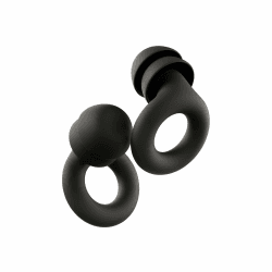 Loop Quiet 2 Plus Ohrstöpsel mit Double Tips – Ultrabequeme, wiederverwendbare, Ohrstöpsel für Schlaf, Konzentration, Reisen, Geräuschempfindlichkeit | 24 dB SNR Geräuschreduzierung + 3 dB mit Tips Schwarz