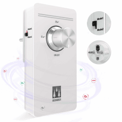 Ozongenerator Luftreiniger, Sterilisator Geruchskiller, Air Purifier, Air Ozonizer Generator für Zimmer, Badezimmer, Haustiere, Formaldehyd und Geruch, Hohe Effizienz - Cremeweiß