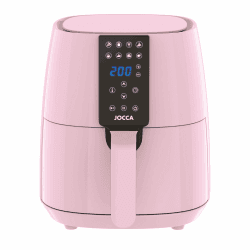 JOCCA - Heißluftfritteuse 3,8L Heißluftfritteuse | Ölfreie Fritteuse 1450W| Heissluftfritteuse| Luftfritteuse| Air Fryer| Gesundes Kocheng| LED Touch Screen| Energiesparen| Pink Sweet Pink