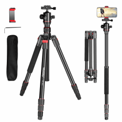 Stativ Kamera Manbily 60 Zoll 152cm Dreibein-stative Leichtes Kompaktstativ für DSLR Kamera Einbeinstativ Reisestativ aus Aluminiumlegierung 360° Kugelkopf & 1/4'' Gewinde Projektor Video Fotostativ
