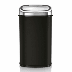 Tower T80900 Edelstahl Mülleimer mit Sensor Automatischer Mülleimer mit Soft-Close-Funktion, Manuelle Öffnungsoption, Mülleimer 58 l, Schwarz