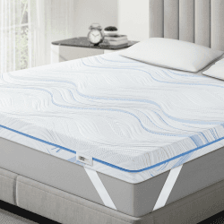 BedStory Topper 180x200cm H3 H4 aus 10cm Hoch Gel kaltschaum, Hart Matratzentopper für Bett Boxspringbett Schlafsofa Wohnwagen, Öko-TEX® Zertifiziert Matratzen Topper mit Waschbarer Bezug