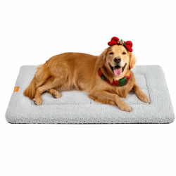 Feandrea Hundedecke, Haustier Decke, für Hunde, Katzen, 120 x 75 cm, XXL, maschinenwaschbar, trocknergeeignet, rutschfest, hellgrau PPB021G01 L 120 x B 75 x H 4 cm