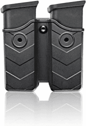 efluky Magazintasche Universal Magazin Holster Pistole Clip Passt für Walther P99/HK/CZ/Glock 17 19/Sig Sauer/9mm Softair Magazin Holster, Einstellbar Belt Clip 60°