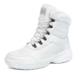 DANNTO Winterstiefel Damen Warme Gefütterte Winterschuhe Schneestiefel für Frauen Wanderschuhe Trekkingschuhe 38 EU Beige