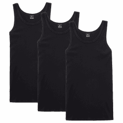 NUOZA 3/5er Pack Unterhemd Herren Tank Top Viele Farben 100% Hochwertige Baumwolle Schrumpft Nicht Verblasst Nicht Undurchsichtig XL 3*schwarz