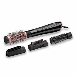 BaByliss Perfect Finish Warmluftbürste, 1000W Föhnbürste mit 3 Aufsätzen zum Glätten, Volumen und Formen, 2 Temperaturstufen und Kühlluftfunktion, Ionen-Technologie für Anti-Frizz-Effekt, AS126E