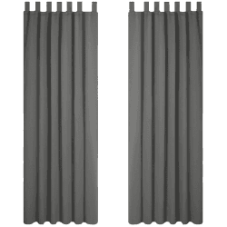 Deconovo Abdunklungsvorhang Blickdichte Vorhänge Schlaufen Thermo gegen Kälte, 200x140 cm(HöhexBreite), Hellgrau, 2er Set H200 x B140 cm (2er Pack) Hellgrau