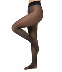 Nur Die Warm & Transparent extra haltbar 80 DEN warme Fein-Strumpfhose beige durchscheinend Komfortbund Damen L Schwarz