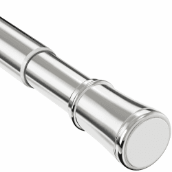Gardinenstange ohne Bohren Teleskopstange Ausziehbare Kleiderstange zum Duschvorhangstange Einstellbare mit 12 Gardinenringen für Schränke,Fenster,Kleiderschrank 1Stück 110-200CM Silber 110-200CM(1 Stück)