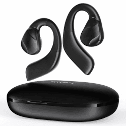 Tribit OpenGo Open Ear Kopfhörer, Kopfhörer Kabellos Bluetooth 5.3, Sport Kopfhörer, HiFi Stereo, Kabellose Ohrhörer mit Ohrhaken, 104 Std. Spielzeit, IPX5, Open Ear Ohrhörer für Trainng, Schwarz
