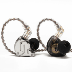 LINSOUL KZ ZS10 Pro,4BA+1DD 5 Treiber In-Ear-Monitor,HiFi Kabelgebundene Ohrhörer,Gaming-Kopfhörer,Hybrid IEM Kopfhörer mit Edelstahlfrontplatte,abnehmbares versenktes 2Pin Kabel (Ohne Mic,Schwarz) Ohne Mic Schwarz
